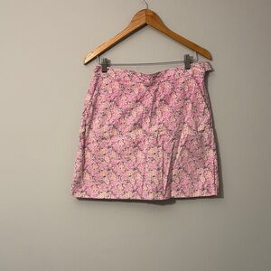 Fairway & Greene Floral Pink Mini Skirt with Shorts
